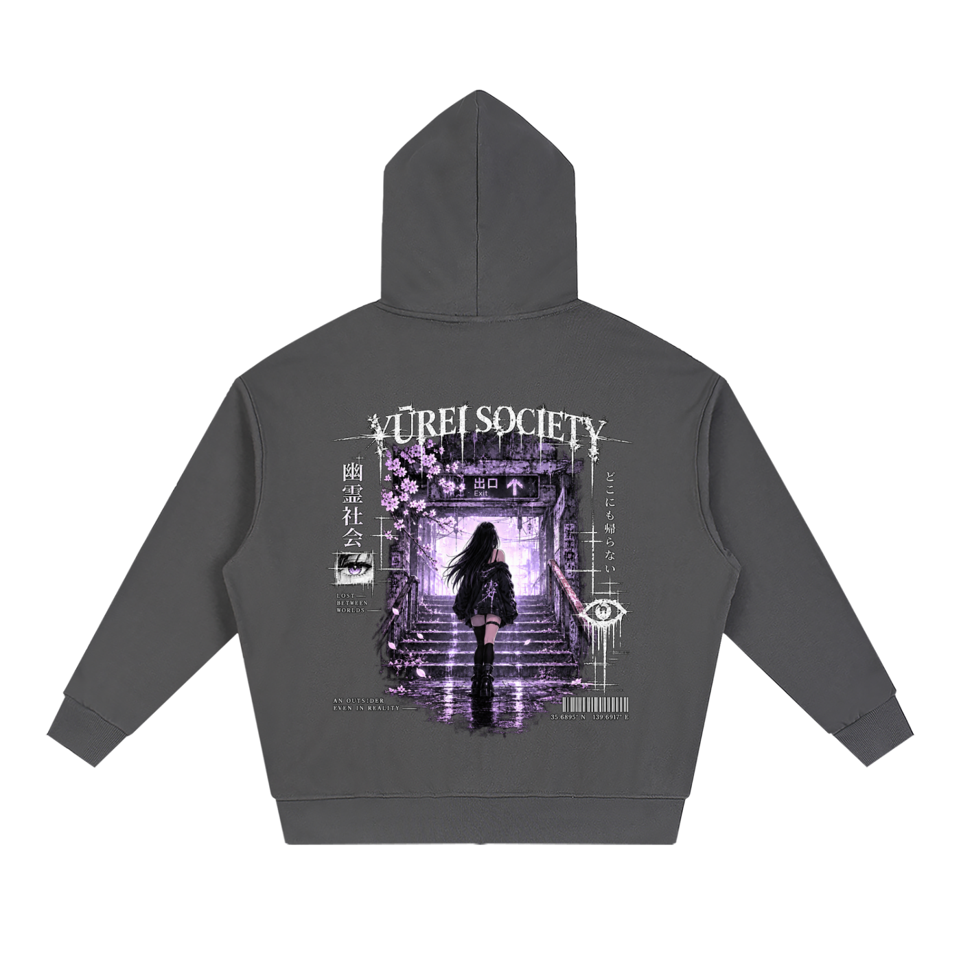 EXIT UNKNOWN ZIP-UP HOODIE — OUTSIDER 05