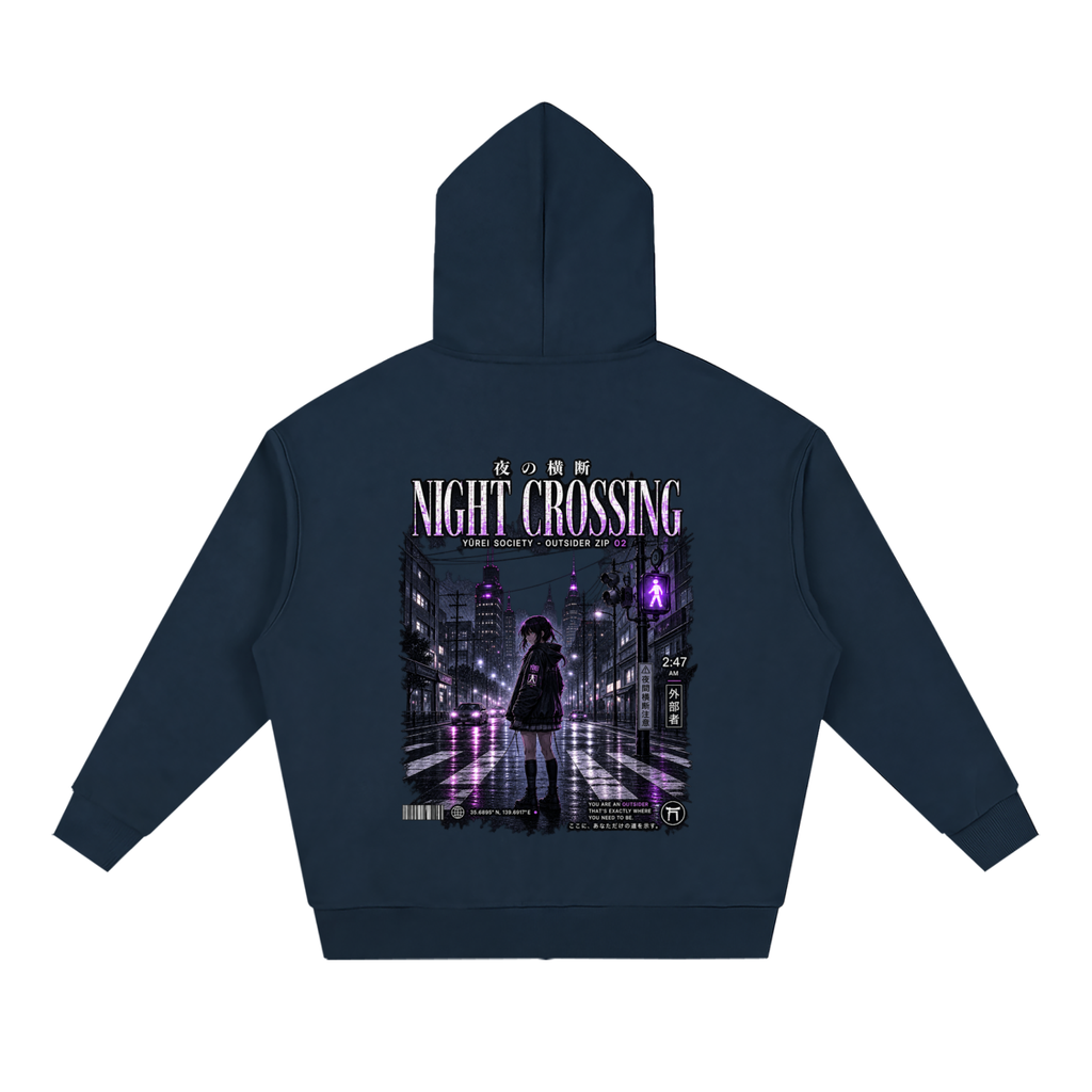 NIGHT CROSSING ZIP-UP HOODIE — OUTSIDER COLLECTION