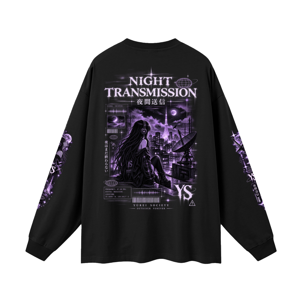 NIGHT TRANSMISSION OVERSIZED LONG SLEEVE — OUTSIDER COLLECTION