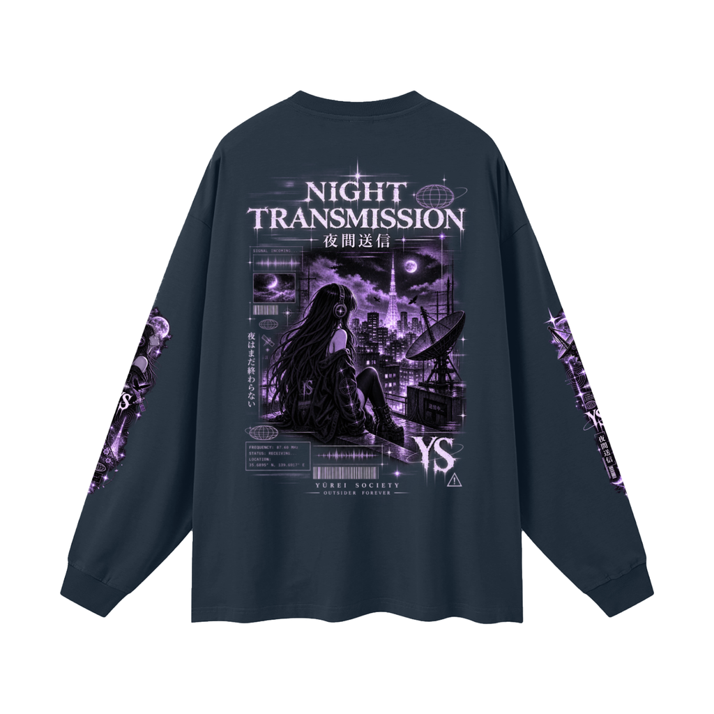 NIGHT TRANSMISSION OVERSIZED LONG SLEEVE — OUTSIDER COLLECTION