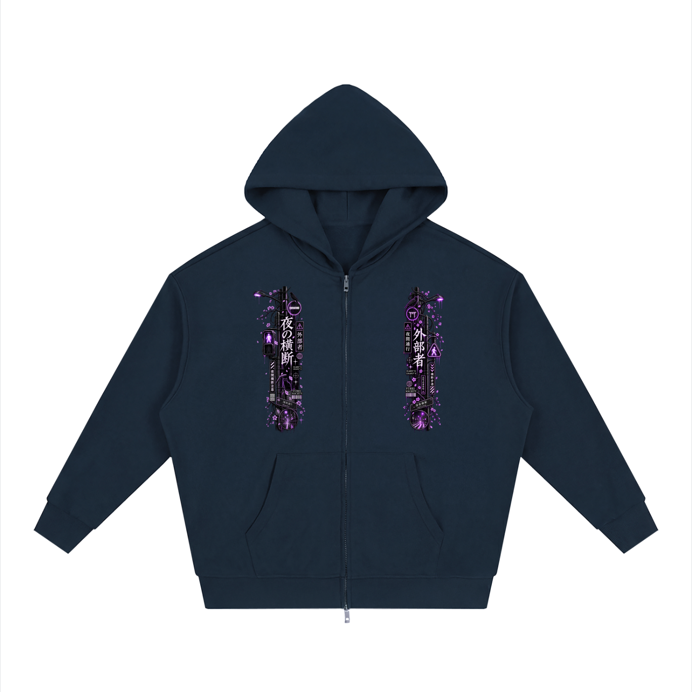 NIGHT CROSSING ZIP-UP HOODIE — OUTSIDER COLLECTION
