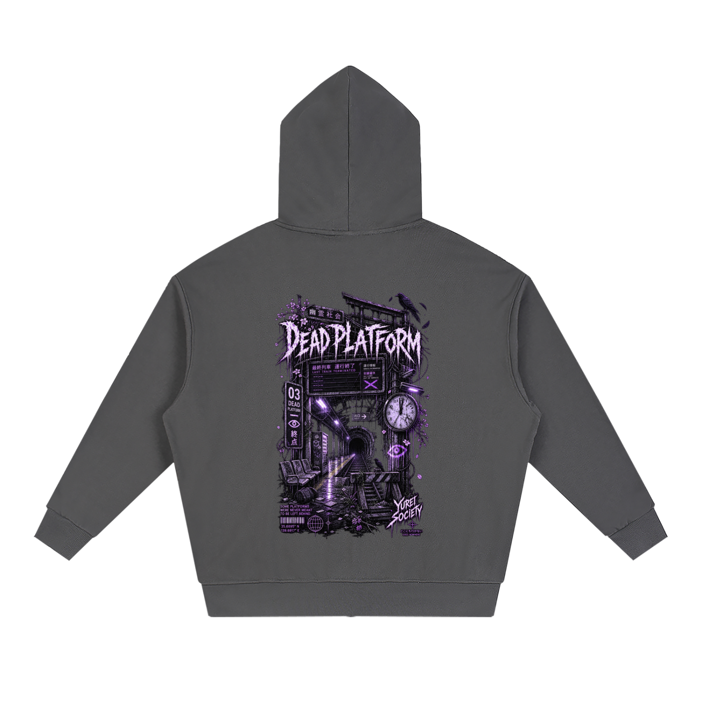 DEAD PLATFORM ZIP-UP HOODIE — OUTSIDER COLLECTION