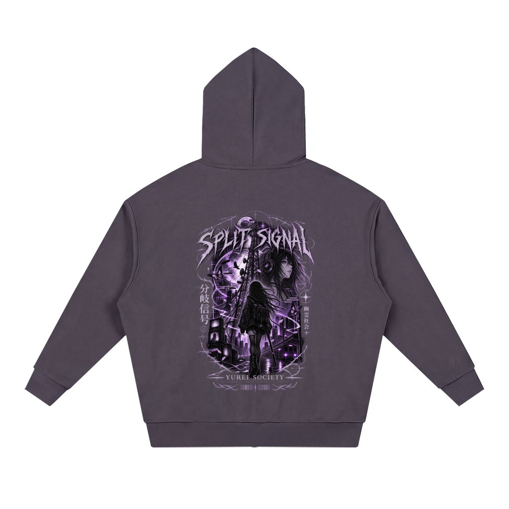 SPLIT SIGNAL ZIP-UP HOODIE — OUTSIDER COLLECTION