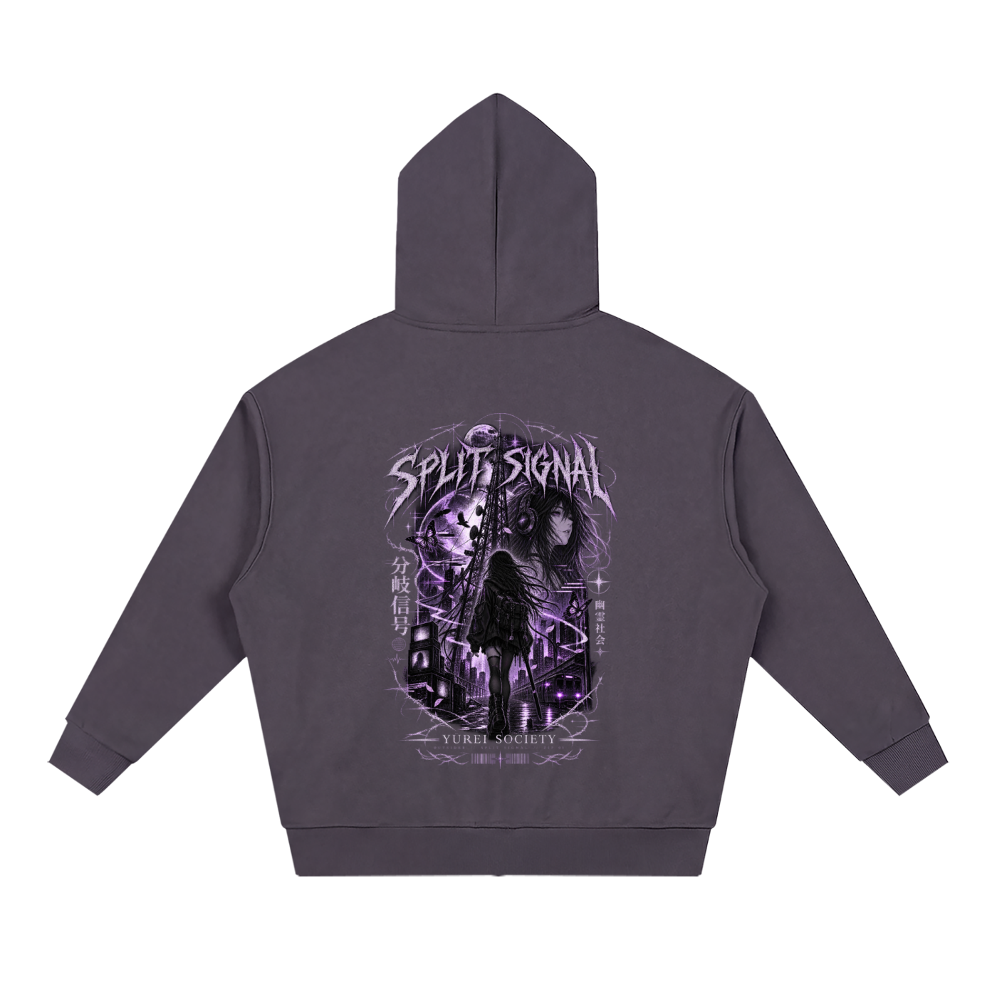 SPLIT SIGNAL ZIP-UP HOODIE — OUTSIDER COLLECTION