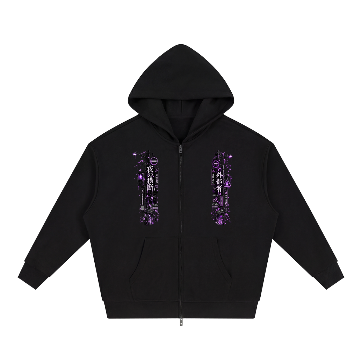 NIGHT CROSSING ZIP-UP HOODIE — OUTSIDER COLLECTION