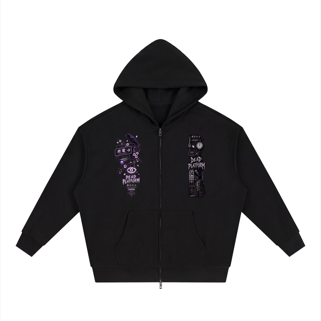DEAD PLATFORM ZIP-UP HOODIE — OUTSIDER COLLECTION